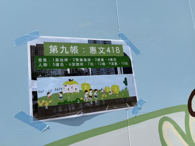 世界級建築「童書之森。台中」施工圍籬彩繪活動圖片